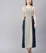 blue printed liva kurtas-and-kurtis
