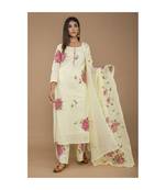 Yellow Hand Painted Suit Set