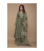 Green Kurta Palazzo with Dupatta Set