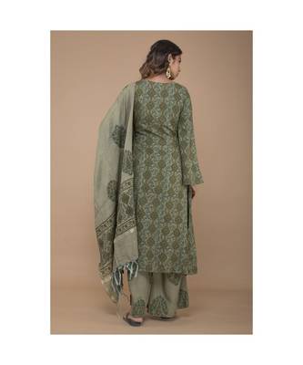 Green Kurta Palazzo with Dupatta Set 3