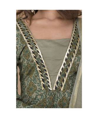 Green Kurta Palazzo with Dupatta Set 4