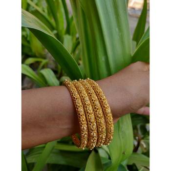 Gold stone bangles 5