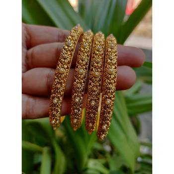 Gold stone bangles 6