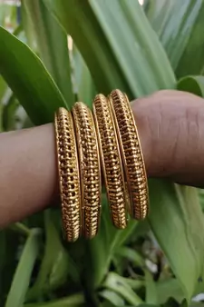 Gold Plated Designer Bangles Set Of 4