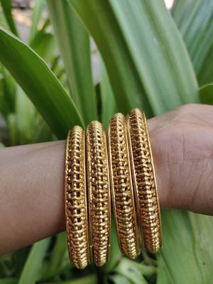 Gold Plated Designer Bangles Set Of 4 4