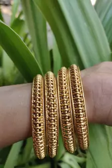 Gold Plated Designer Bangles Set Of 4
