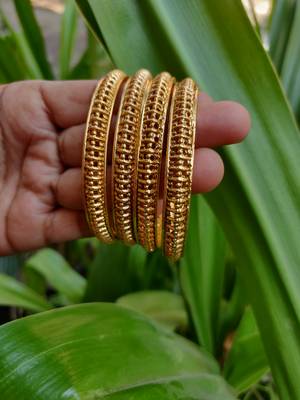 Gold Plated Designer Bangles Set Of 4 5