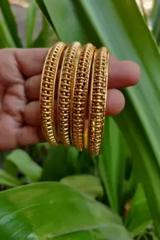 Gold Plated Designer Bangles Set Of 4