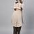 Women's Nude Gold Print Straight Crepe Kurta Palazzo Set