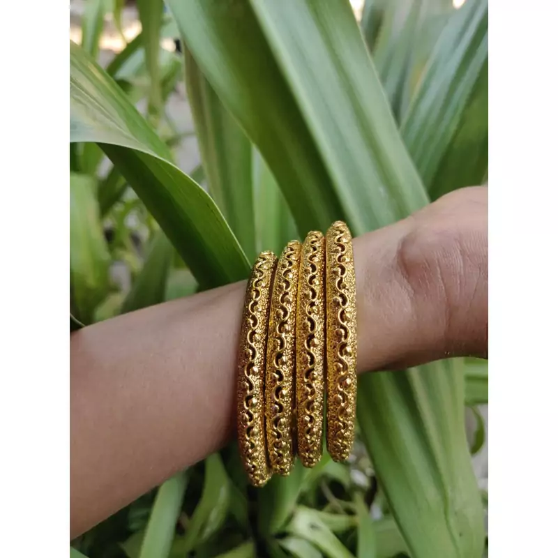 Gold Plated Designer Bangles Set Of 4