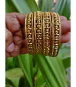 Gold Plated Designer Bangles Set Of 4