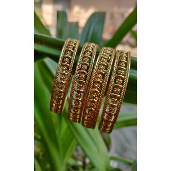 Gold Plated Designer Bangles Set Of 4 5