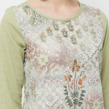 Lime embroidered polyester
 kurtas-and-kurtis 5