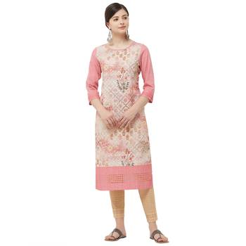 Coral embroidered polyester kurtas-and-kurtis 1