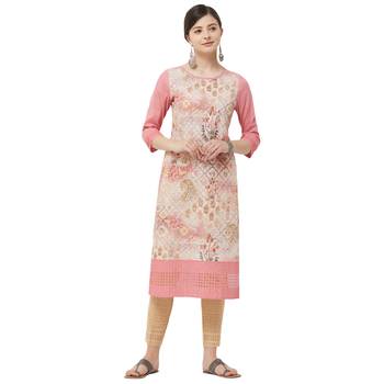 Coral embroidered polyester kurtas-and-kurtis 4