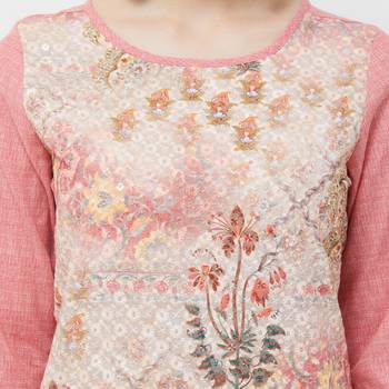 Coral embroidered polyester kurtas-and-kurtis 5