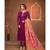 Magenta & Coral Pink Cotton Jam Silk Women's Salwar Suit With Banarasi Dupatta