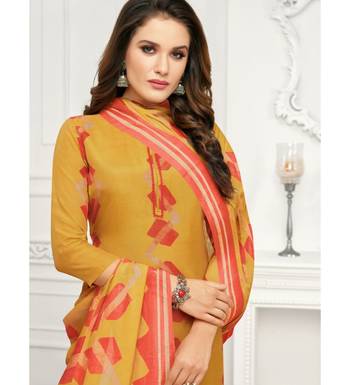 Mustard Cotton Jam Silk Women's Salwar Suit 2