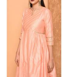 Peach Anarkali Long Kurta With Pallazo Pant