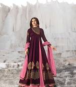 Purple Party Wear Designer Anarkali Suit