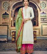 White Party Wear Designer Suit