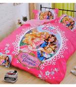 barbie solid polyester Double bed sheets