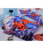 spiderman on blu solid polyester Double bed sheets