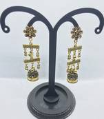Gold crystal earrings