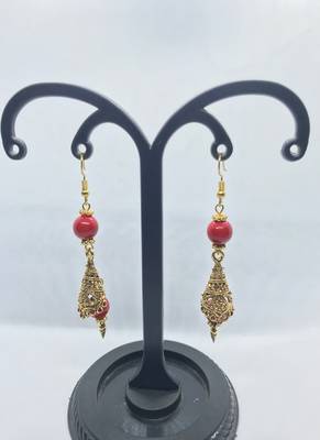 Gold crystal earrings 1