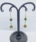 Gold crystal earrings