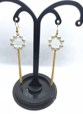 Gold crystal earrings 1