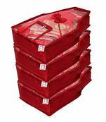 Atorakushon    Satin Blouse Cover Clothes Storage Bag Wardrobe Garments Organiser  {maroon} pack of 4