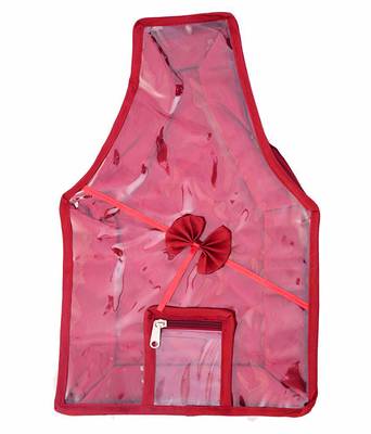 Atorakushon    Satin Blouse Cover Clothes Storage Bag Wardrobe Garments Organiser  {maroon} pack of 4 2