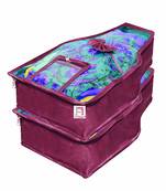 Atorakushon    Satin Blouse Cover Clothes Storage Bag Wardrobe Garments Organiser {Purple} pack of 2