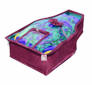 Atorakushon    Satin Blouse Cover Clothes Storage Bag Wardrobe Garments Organiser {Purple} pack of 2 2