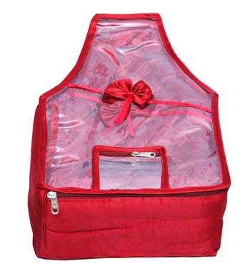 Atorakushon    Satin Blouse Cover Clothes Storage Bag Wardrobe Garments Organiser  {maroon} pack of 4 4