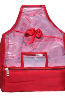 Atorakushon    Satin Blouse Cover Clothes Storage Bag Wardrobe Garments Organiser  {maroon} pack of 6