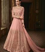 Light Pink Wedding Wear Anarkali Suit 