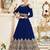 Blue Wedding Wear Designer Anarkali Suit 