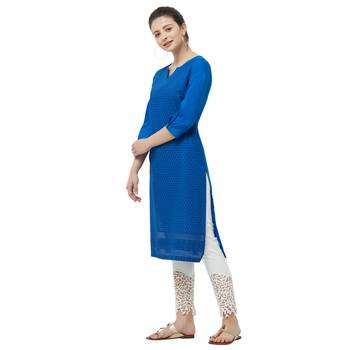 Blue embroidered cotton kurtas-and-kurtis 2