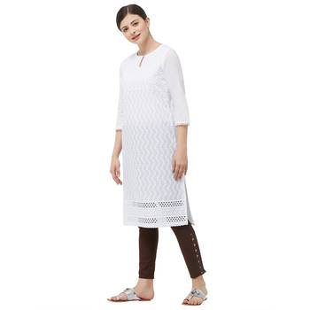 White embroidered cotton kurtas-and-kurtis 2