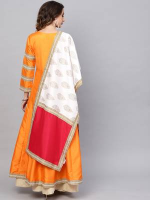 Red plain polyester salwar 2