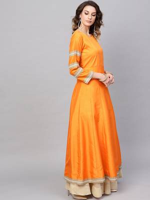 Red plain polyester salwar 3