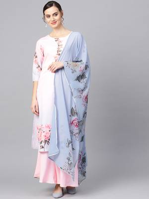 Pink digital print crepe salwar 1