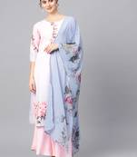 Pink digital print crepe salwar