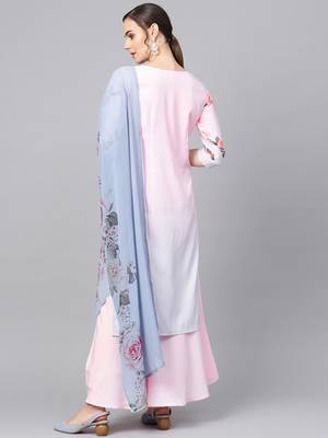 Pink digital print crepe salwar 2