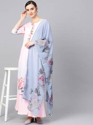 Pink digital print crepe salwar 4