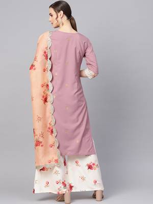 Wine digital print crepe salwar 2