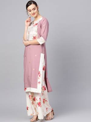 Wine digital print crepe salwar 3