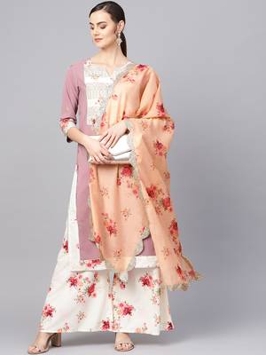 Wine digital print crepe salwar 4